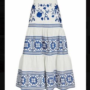 Alexis Deena embroidered tiered midi skirt (top sold separately)